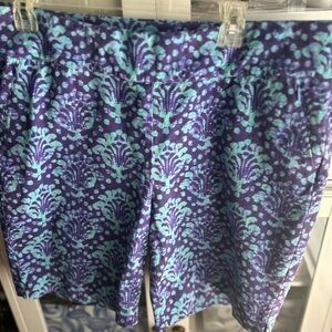 Soft surrounding XL Bermuda shorts blue shells Vicose cotton blend